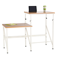 Safco 1956BH Elevate Adjustable Desk, Stand-Alone Desk, 50" H x 57-1/2" W x 24" D, Brown