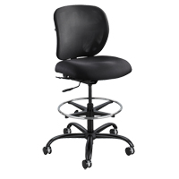 Safco 3394BL Vue Heavy-Duty Stool, Nylon, Black, 350 lbs. Capacity