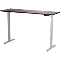 Safco 1961CYGR Electric Height-Adjustable Table, Stand-Alone Desk, 50" H x 72" W x 24" D, Cherry