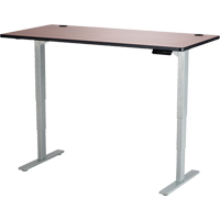 Safco 1962CYGR Electric Height-Adjustable Table, Stand-Alone Desk, 50" H x 60" W x 30" D, Cherry