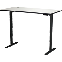 Safco 1962GRBL Electric Height-Adjustable Table, Stand-Alone Desk, 50" H x 60" W x 30" D, Grey