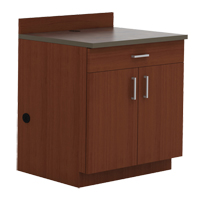 Safco 1701MH Modular Base Cabinet, Melamine, 39" H x 36" W x 25" D, Mahogany