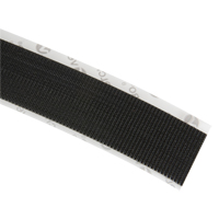 Velcro Companies 128659 Low Profile Fastener Tape, Hook, 25 yds x 1", Adhesive, Black