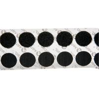 Velcro Companies 91823 Attaches en jeton, Boucle et crochet, 3/4" dia., Adh&eacute;sif, Noir