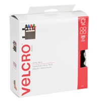 Velcro Companies 91823 Attaches en jeton, Boucle et crochet, 3/4" dia., Adh&eacute;sif, Noir