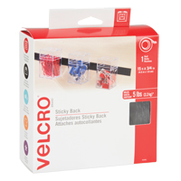 Velcro Companies 90081C Attache, Boucle et crochet, 15' x 3/4", Adh&eacute;sif, Noir
