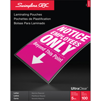 Swingline GBC 3381602460 Pochettes lamin&eacute;es pour lettres Swingline UltraClear