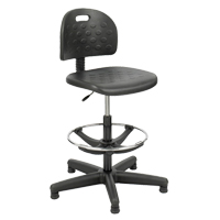 Safco 6680 Tabouret Soft Tough, Stationnaire, Ajustable, , Polyur&eacute;thane Si&egrave;ge, Noir