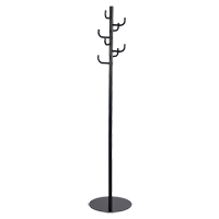 Safco 4241BL Coat Rack, 68" H, Black, 8 Hook(s)