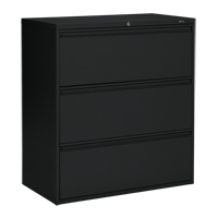 Offices To Go MVL1936P3 BLK Lateral Filing Cabinet, Steel, 3 Drawers, 36" W x 19-1/4" D x 39-3/50" H, Black