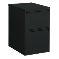 Offices To Go MVL25251 BLK Vertical Filing Cabinet, Steel, 2 Drawers, 18-1/7" W x 25" D x 29" H, Black