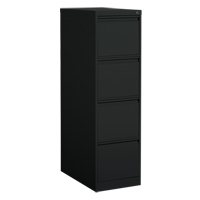 Offices To Go MVL25401 BLK Vertical Filing Cabinet, Steel, 4 Drawers, 15-1/7" W x 25" D x 52" H, Black