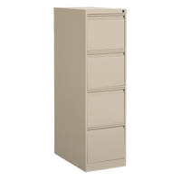 Offices To Go MVL25401 NEV Vertical Filing Cabinet, Steel, 4 Drawers, 15-1/7" W x 25" D x 52" H, Beige