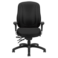 Offices To Go MVL2756 QL10 BLK Overtime High Back Chair, Fabric, Black, 300 lbs. Capacity