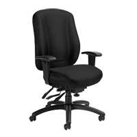 Offices To Go MVL2756 QL10 BLK Overtime High Back Chair, Fabric, Black, 300 lbs. Capacity
