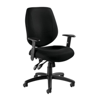 Offices To Go OTG11631B Six 31 Operator Chair, Fabric, Black, 250 lbs. Capacity