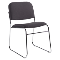 Armless Chair, Fabric, 30" High, 200 lbs. Capacity, Black  OP936 | TENAQUIP