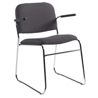 Chair, Fabric, 30" High, 200 lbs. Capacity, Black  OP937 | TENAQUIP