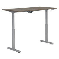 Offices To Go ML6030ET2 ACJ Ionic Height Adjustable Table, Stand-Alone Desk, 45-1/4" H x 60" W x 30" D, Grey