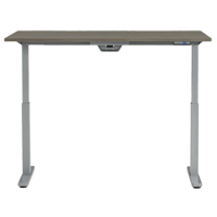 Offices To Go ML6030ET2 ACJ Ionic Height Adjustable Table, Stand-Alone Desk, 45-1/4" H x 60" W x 30" D, Grey