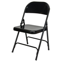 Folding Chair, Steel, Black, 300 lbs. Weight Capacity OP960 | TENAQUIP