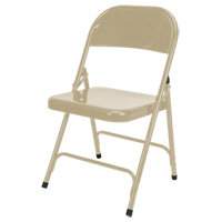 KLETON OP961 Chaise pliante, Acier, Beige, Capacit&eacute; 300 lb