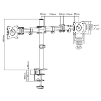 Hot Tamales AEB-20 ActivErgo Dual Monitor Arm