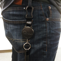 Key-Bak 0488-604 Mousqueton porte-cl&eacute;s r&eacute;tractable Securit, Polycarbonate, C&acirc;ble 28", Fixation Mousqueton