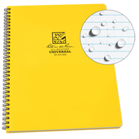 Rite In The Rain 373-MX Side-Spiral Notebook, Soft Cover, Yellow, 84 Pages, 8-1/2" W x 11" L
