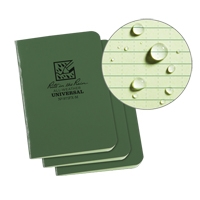 Rite In The Rain 971FX-M Petit carnet de notes, Couverture souple, Vert, 24 Pages, 3-1/4" , 4-5/8"