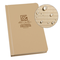 Rite In The Rain 970TF Livre reli&eacute;, Couverture rigide, Havane, 160 Pages, 4-5/8" , 7-1/4"