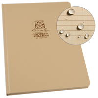 Rite In The Rain 970TF-MX Maxi Bound Book, Hard Cover, Tan, 160 Pages, 8-1/2" W x 11" L