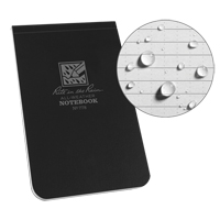 Rite In The Rain 778 Top-Bound Memo, Soft Cover, Black, 100 Pages, 5-1/4" W x 5" L