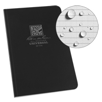 Rite In The Rain 774 Field-Flex Bound Book, Soft Cover, Black, 128 Pages, 4-5/8" W x 7-1/4" L