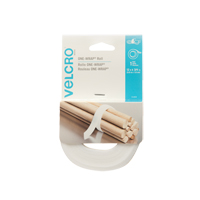 Velcro Companies 91808C One-Wrap&reg; Fastener Tape, Hook & Loop, 12' x 3/4", Self-Grip, White