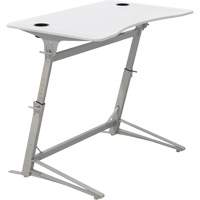 Verve™ Height Adjustable Stand-Up Desk, Stand-Alone Desk, 42" H x 47-1/4" W x 31-3/4" D, White OQ706 | TENAQUIP