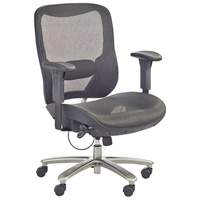 Safco 3505BL Economical Big & Tall Chair, Mesh, Black, 450 lbs. Capacity