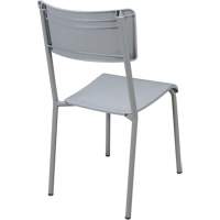 Venrez 1211-18GREY/GREY-FR Chaises empilables Ventura, Polypropyl&egrave;ne, Hauteur 36", Capacit&eacute; 300 lb, Gris