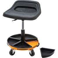 Mobile Mechanics Seat, Steel, Black, 300 lbs. Capacity OQ729 | TENAQUIP