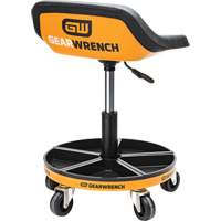 Mobile Mechanics Seat, Steel, Black, 300 lbs. Capacity OQ729 | TENAQUIP