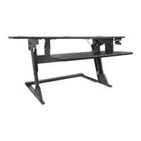 Hubbell SSW42 Poste de travail assis-debout Goya, Mod&egrave;le de bureau, 20" h x 42" la x 16" p, Noir
