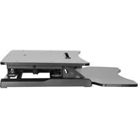 Hudson SSW06 Goya Sit-Stand Workstation, Desktop Unit, 22" H x 31-1/2" W x 24" D, Black