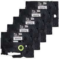 Brother HGE2215PK Ruban lamin&eacute;, 9 mm x 8 m, Noir sur blanc