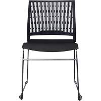 Horizon Seating A-116-BLK Chaises empilables s&eacute;rie Activ, Polypropyl&egrave;ne, Hauteur 32-3/8", Capacit&eacute; 275 lb, Noir