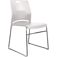 Horizon Seating A-114-WH Chaises empilables s&eacute;rie Activ, Plastique, Hauteur 23", Capacit&eacute; 275 lb, Blanc