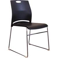 Horizon Seating A-114-BLK Activ Series Stacking Chairs, Plastic, 23" High, 275 lbs. Capacity, Black