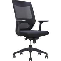 Horizon Seating A-48 Activ Series Synchro-Tilt Office Chair, Fabric/Mesh, Black, 275 lbs. Capacity