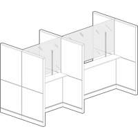 Offices To Go GCTCSG3648LP Vitre hygi&eacute;nique &agrave; fixation par pince, 48" la x 36" h