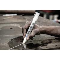 Markal 028880 Marqueur de peinture pour surfaces grasses Quik Stik+, B&acirc;ton plein, Blanc