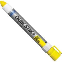 Markal 028881 Marqueur de peinture pour surfaces grasses Quik Stik+, B&acirc;ton plein, Jaune